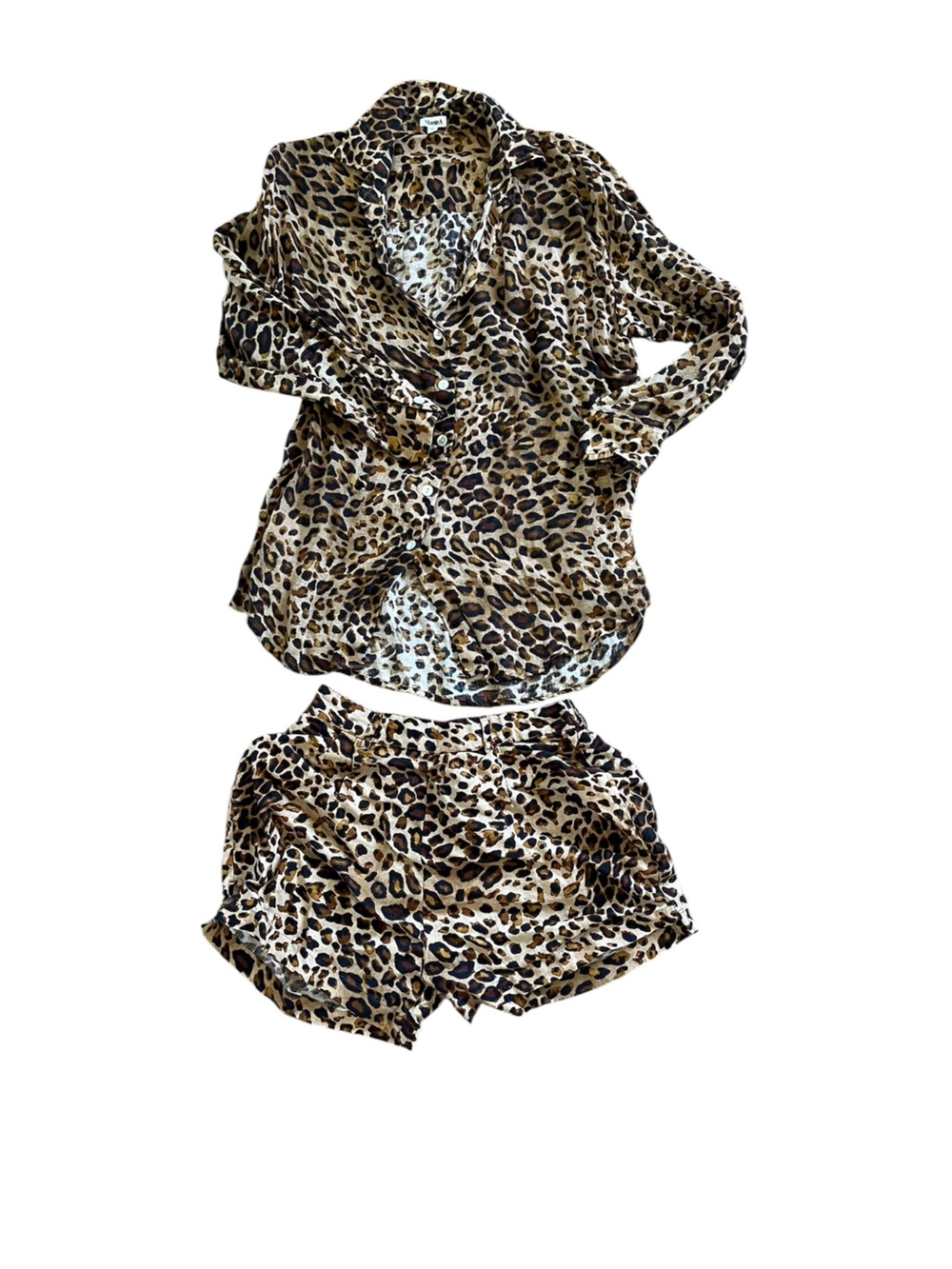 Vitamin A Leopard Print Set - Brown, Black & Tan